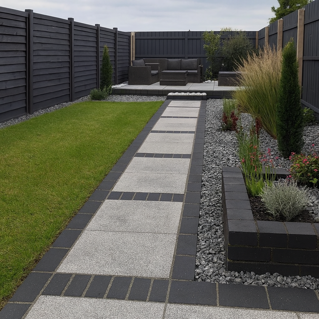 Kota Black Limestone Cobble Setts - 200x100mm