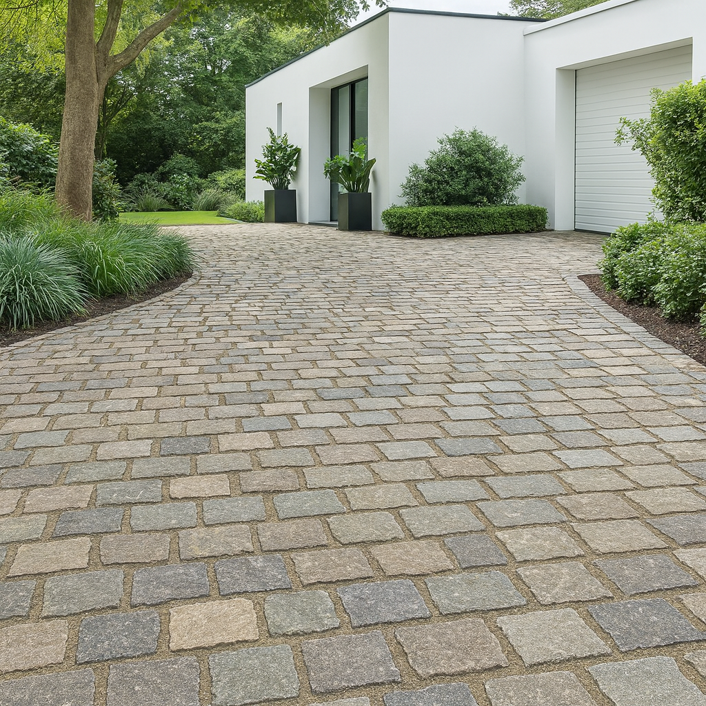 Yellow Limestone Cobble Setts - 100x100mm
