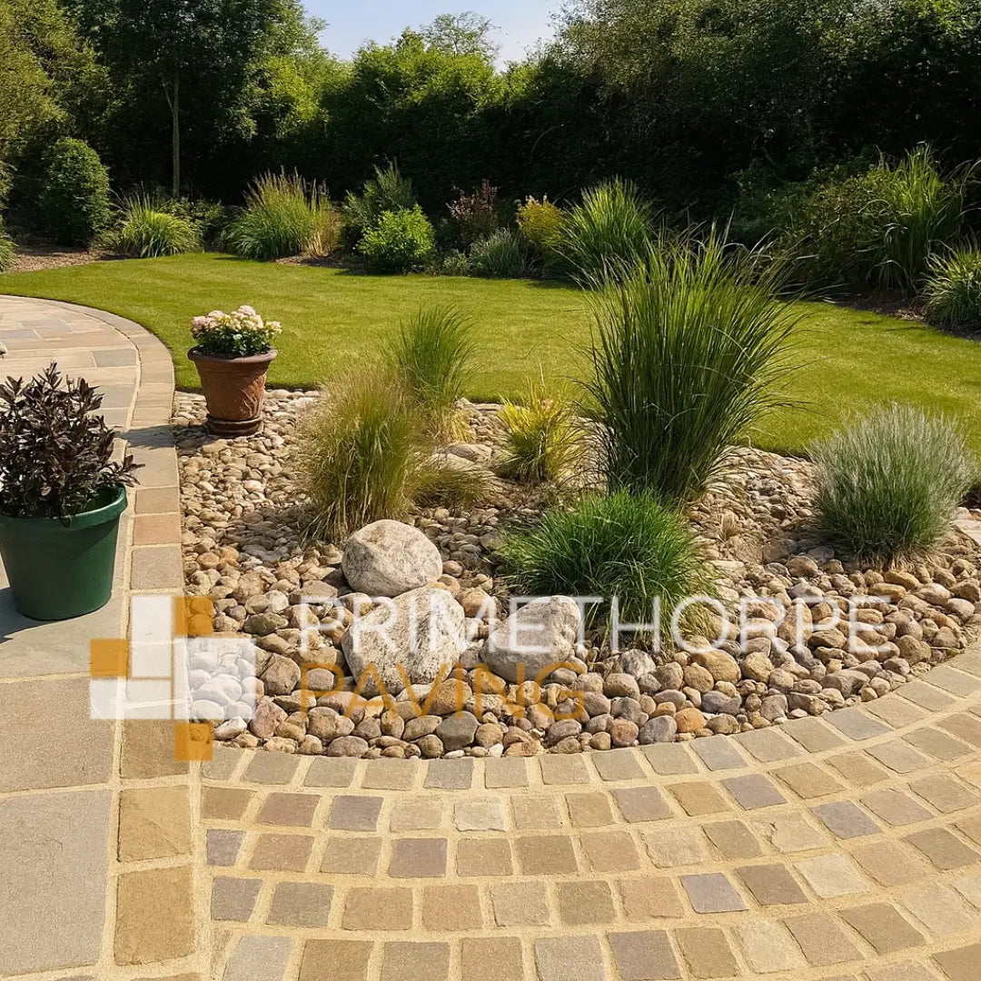 Raj Green Sandstone Cobble Setts - 100x100mm