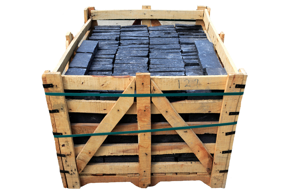 Kota Black Limestone Cobble Setts - 200x100mm
