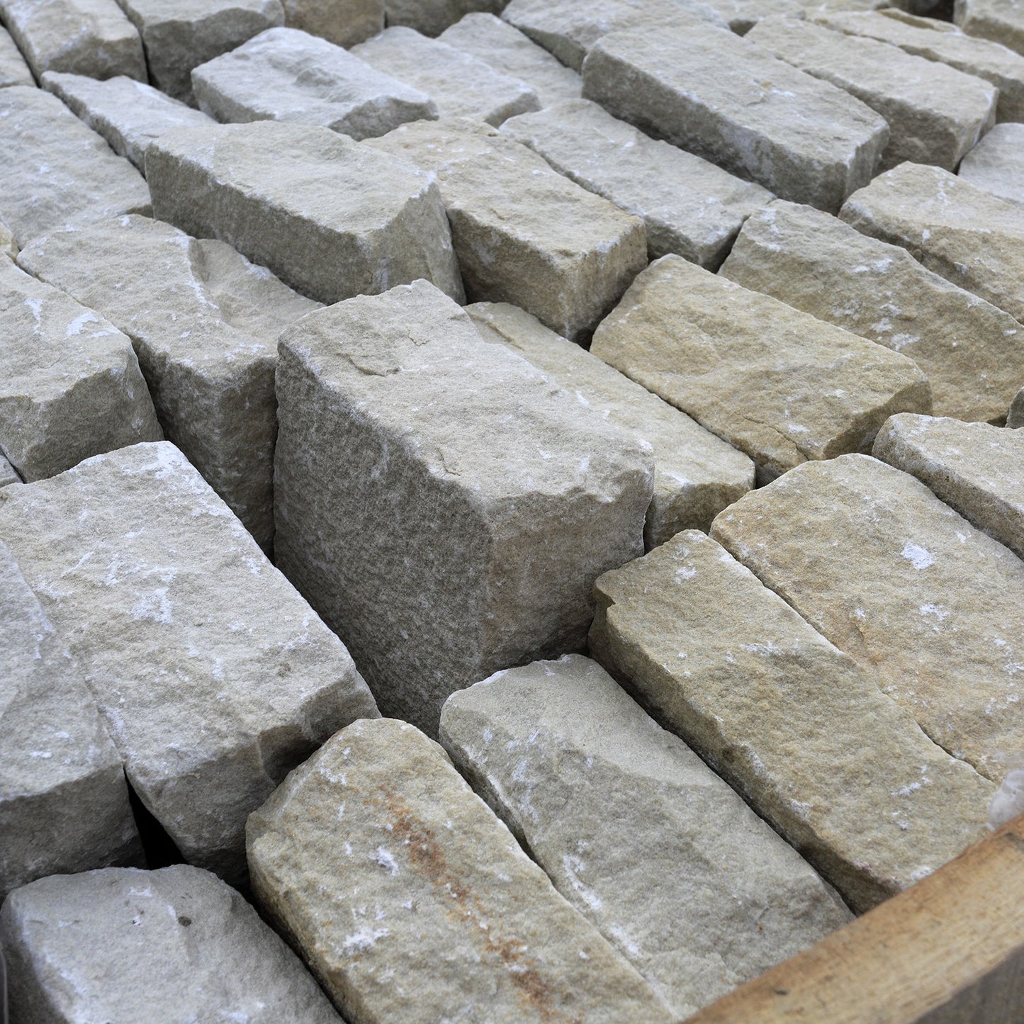 Fossil Mint Sandstone Cobble Setts - 100x100mm