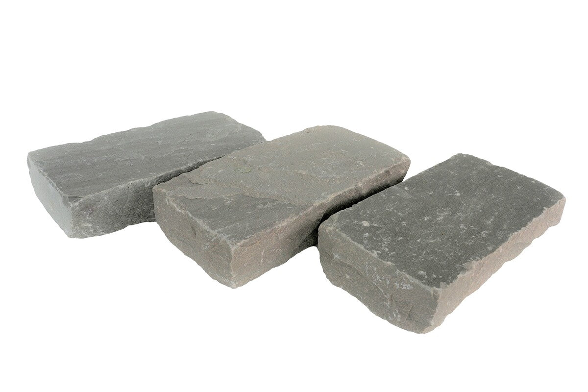 Kandla Grey Sandstone Cobble Setts - 200x100mm