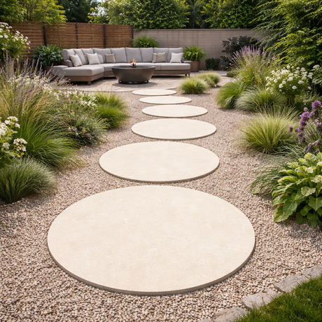 Portland Ice - Porcelain Paving Circle