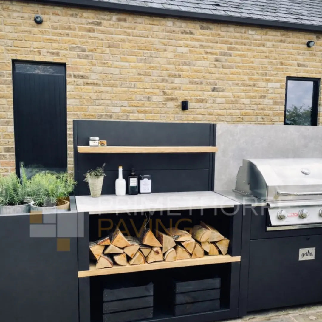 Porcelain - Cream Outdoor Kitchen Worktop - Ready Made - 1800x800mm