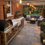 Porcelain - Cream Outdoor Kitchen Worktop - Ready Made - 1800x800mm