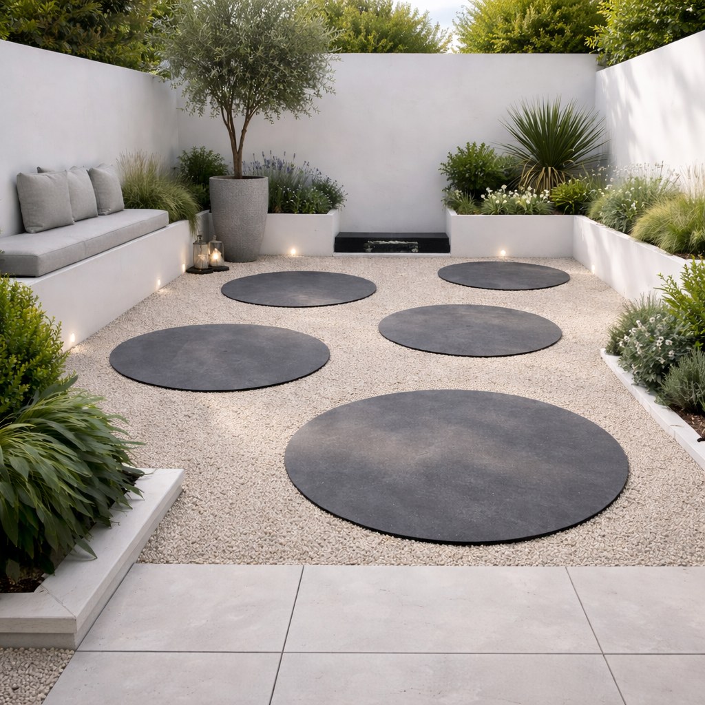 Portland Night - Porcelain Paving Circle