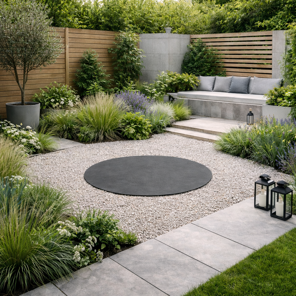 Portland Night - Porcelain Paving Circle