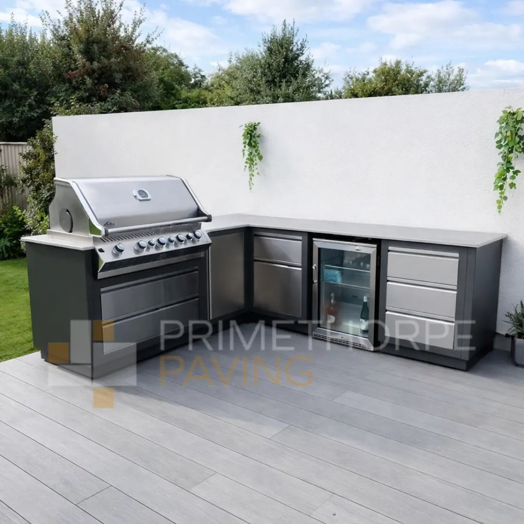 Porcelain - Grey Outdoor Kitchen Worktop - Ready Made - 1800x800mm