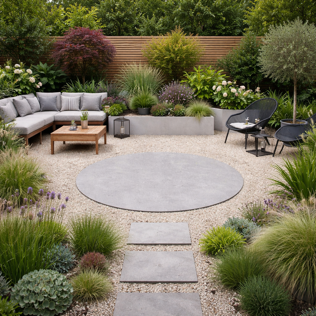 Portland Plata - Porcelain Paving Circle