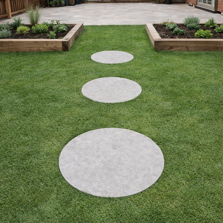 Portland Plata - Porcelain Paving Circle