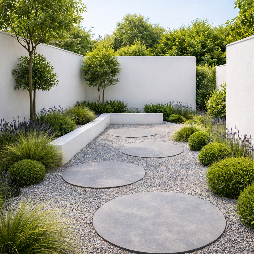 Portland Plata - Porcelain Paving Circle