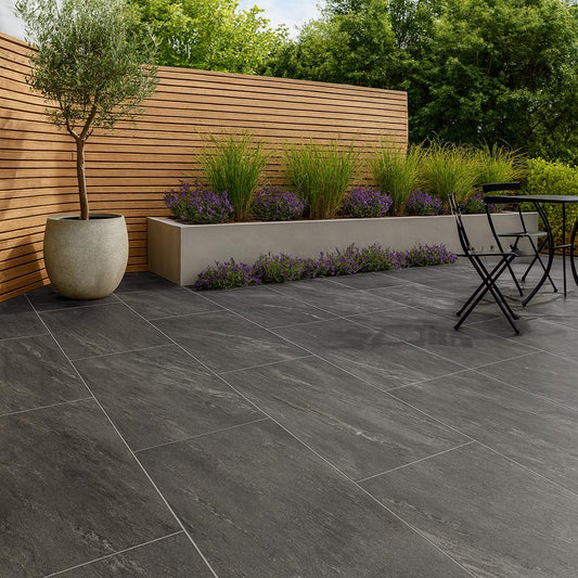 Rock Black Porcelain Paving
