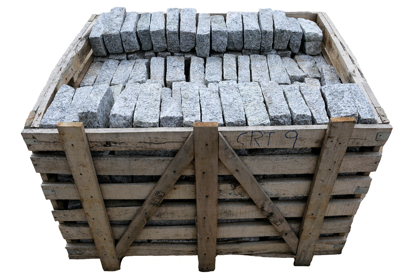 Silver Grey Granite Cobble Setts - 200x100mm