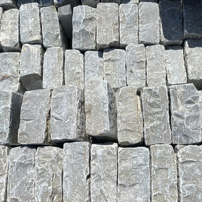 Yellow Limestone Cobble Setts - 100x100mm