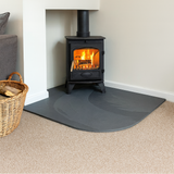 Riven Black Slate Hearth – Standard Rectangle Cut to Size