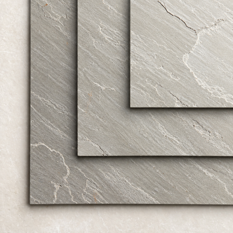 Riven Grey Sandstone Hearth – Standard Rectangle Cut to Size