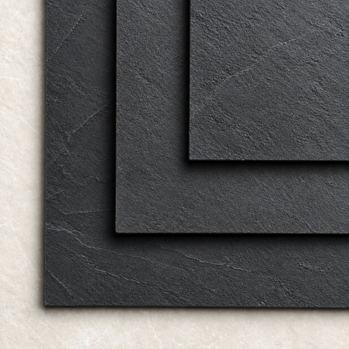 Riven Black Limestone Hearth – Bespoke Cut to Size & All Shapes