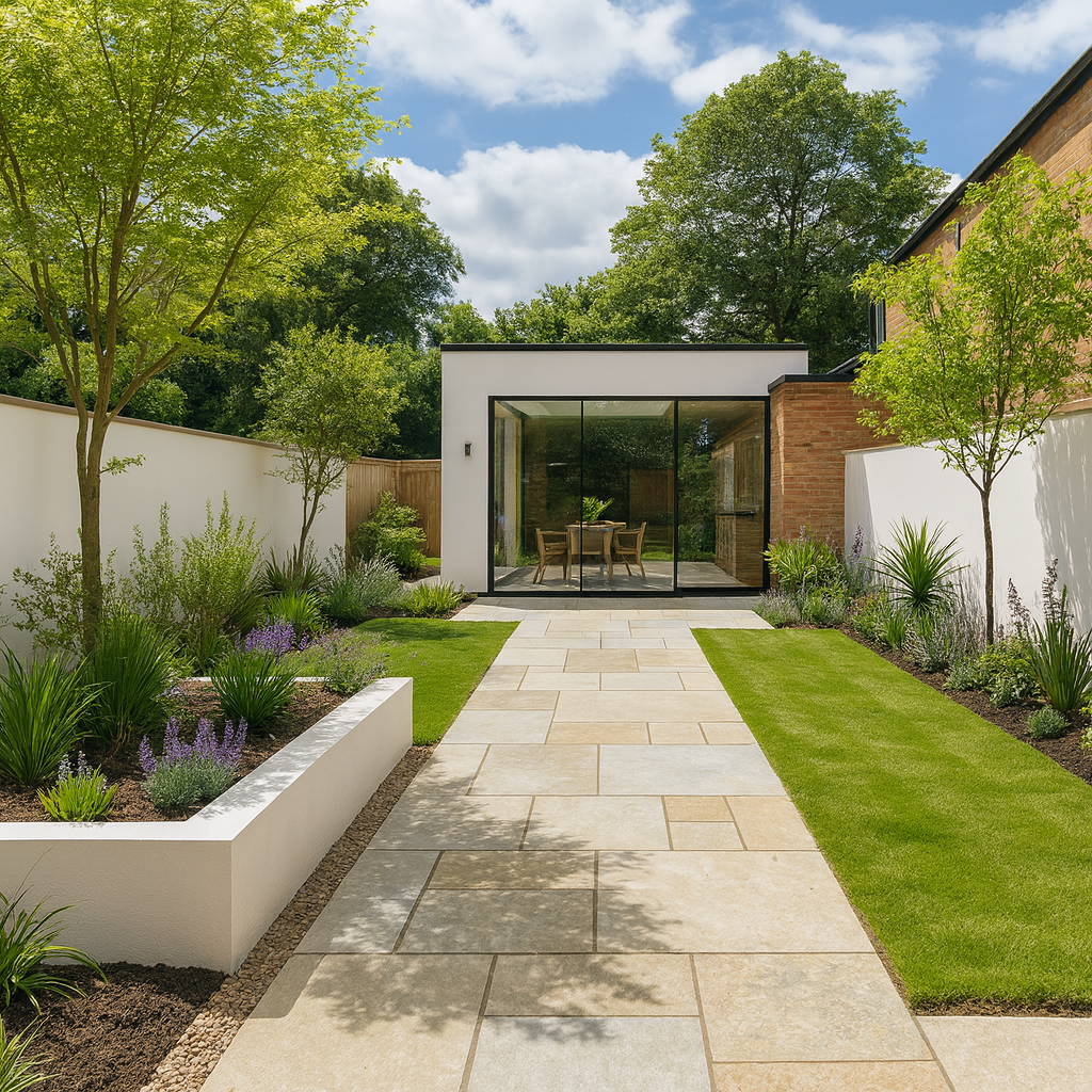 Yellow Limestone Paving
