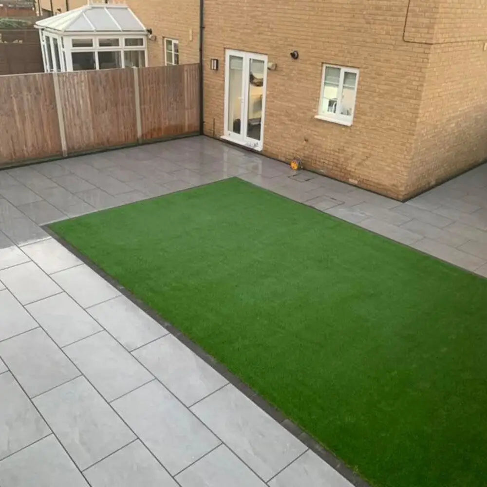 Image of Primethorpe Artificial Turf in a 40mm (Long) blade length, providing a luxurious and natural look for your outdoor space. The premium-grade materials used in this artificial grass make it resistant to fading and wear, ensuring long-lasting beauty.