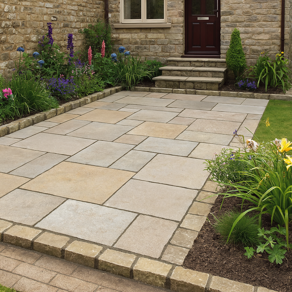 Yellow Limestone Paving