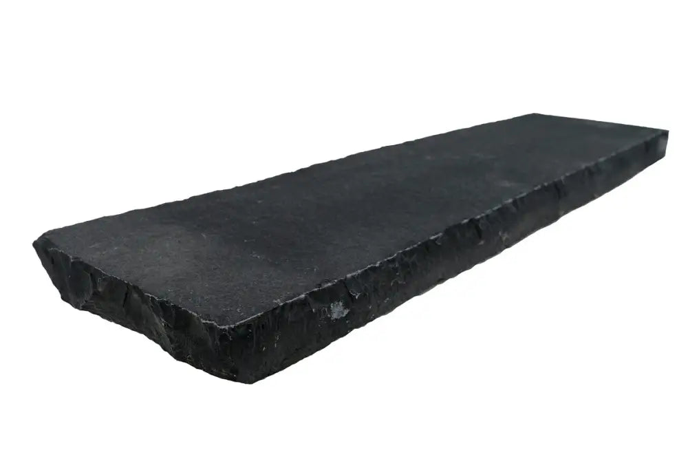 Small hand-dressed edge black limestone coping stone (60cm x 15cm)