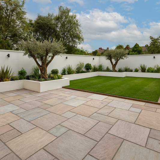 Autumn Brown Sandstone Paving