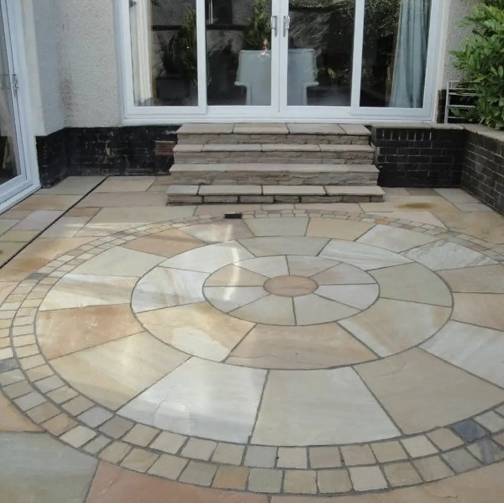 Fossil Mint Sandstone - 2.85M Circle Kit Paving Circles