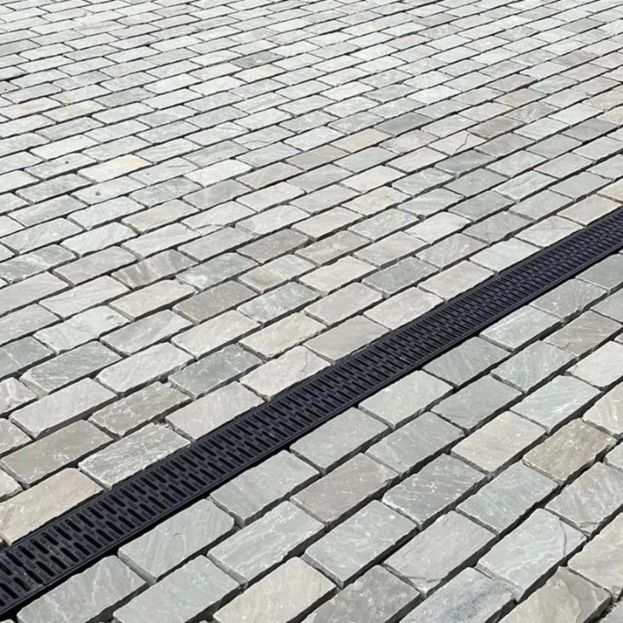 Kandla Grey Sandstone Cobble Setts - 200x100mm